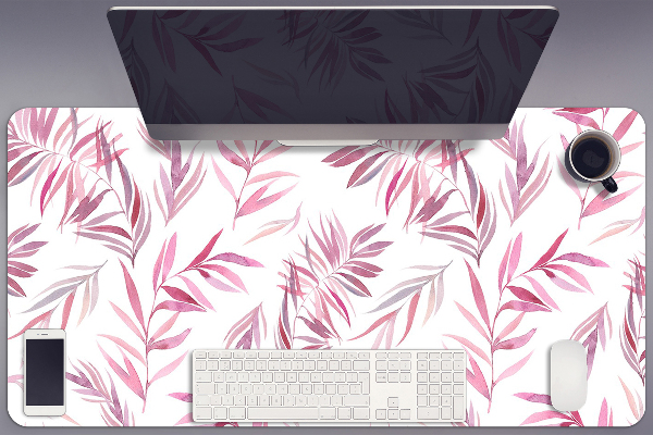 Sous main de bureau Feuilles roses