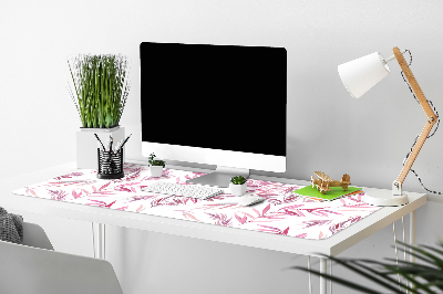 Sous main de bureau Feuilles roses