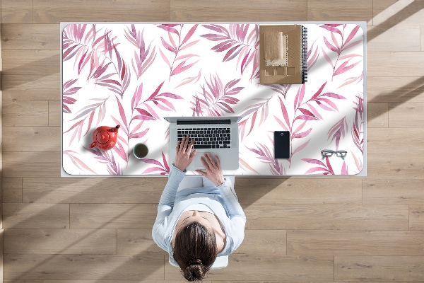 Sous main de bureau Feuilles roses