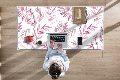 Sous main de bureau Feuilles roses