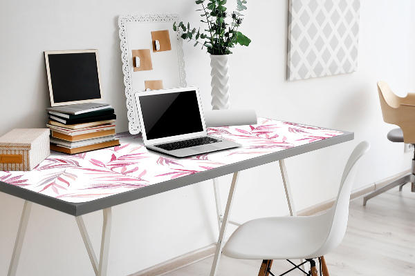 Sous main de bureau Feuilles roses