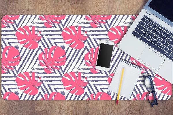 Sous main de bureau Feuilles roses