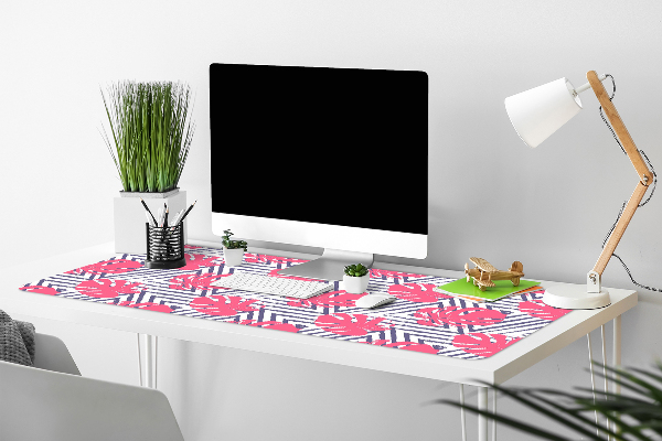 Sous main de bureau Feuilles roses