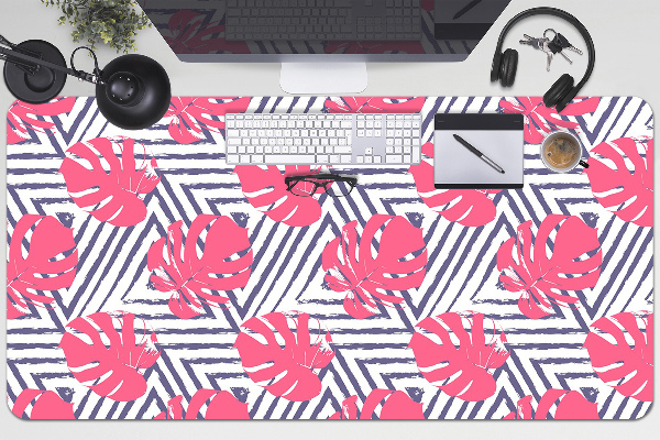 Sous main de bureau Feuilles roses