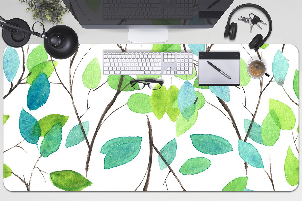 Tapis de bureau Brindilles vertes