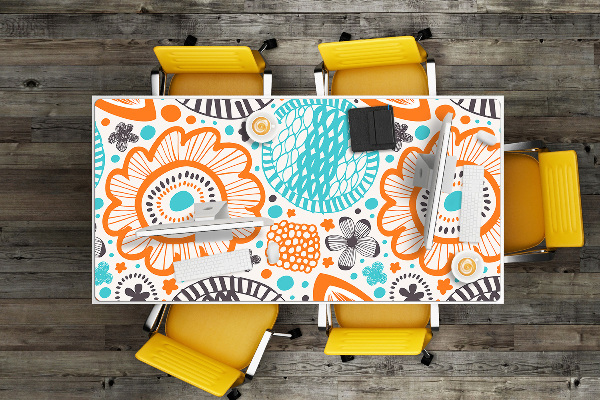 Sous-main bureau Fleurs pastel
