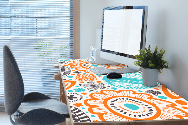 Sous-main bureau Fleurs pastel
