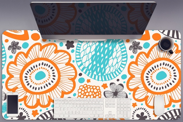 Sous-main bureau Fleurs pastel