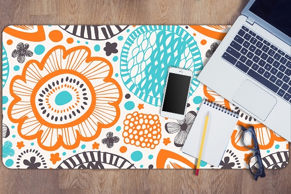 Sous-main bureau Fleurs pastel