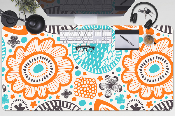 Sous-main bureau Fleurs pastel