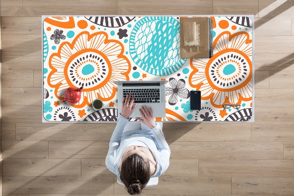 Sous-main bureau Fleurs pastel