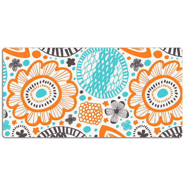 Sous-main bureau Fleurs pastel