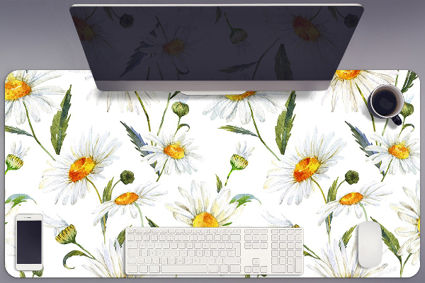 Tapis de bureau Champ de camomille