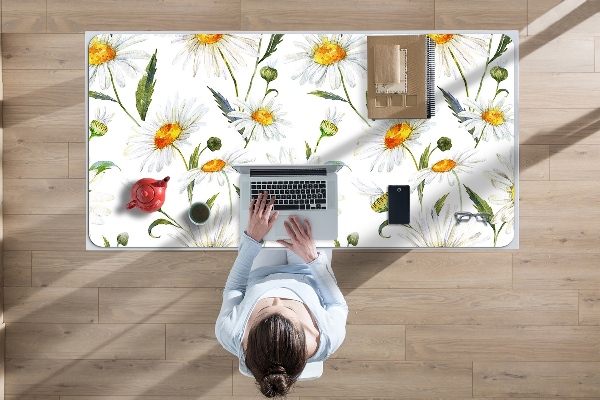 Tapis de bureau Champ de camomille