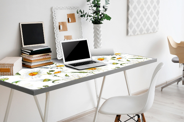 Tapis de bureau Champ de camomille