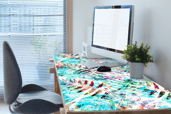 Sous main de bureau Empreintes de feuilles