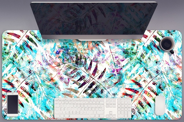 Sous main de bureau Empreintes de feuilles