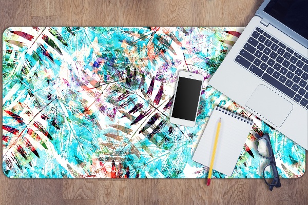 Sous main de bureau Empreintes de feuilles