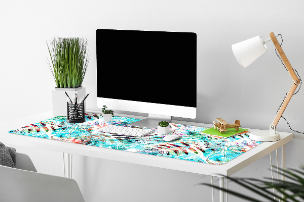 Sous main de bureau Empreintes de feuilles