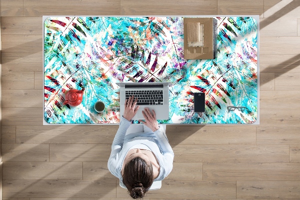 Sous main de bureau Empreintes de feuilles