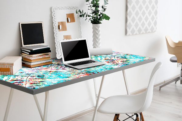 Sous main de bureau Empreintes de feuilles