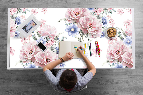 Sous-main bureau Bouquet délicat