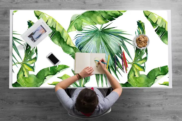 Sous-main bureau Feuilles de la jungle