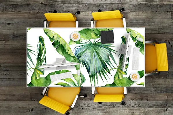 Sous-main bureau Feuilles de la jungle