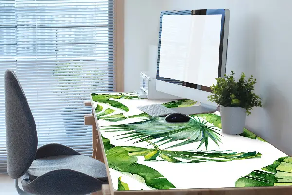Sous-main bureau Feuilles de la jungle