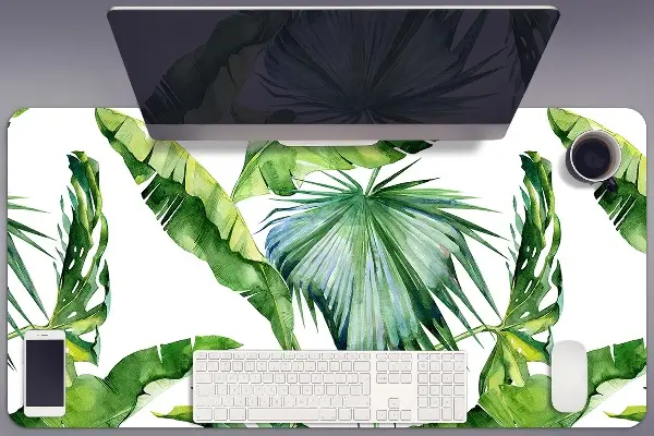 Sous-main bureau Feuilles de la jungle