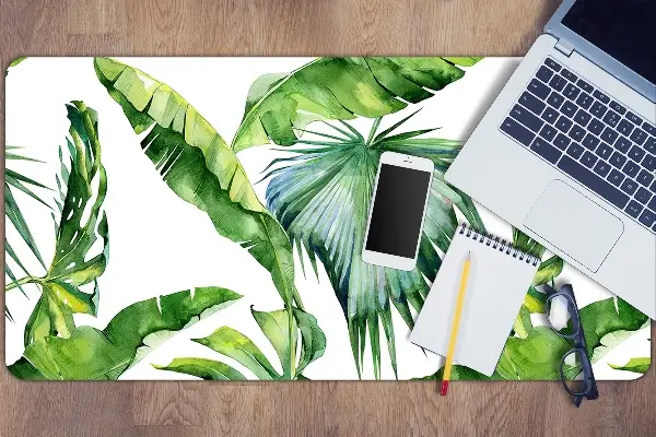 Sous-main bureau Feuilles de la jungle