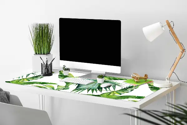 Sous-main bureau Feuilles de la jungle