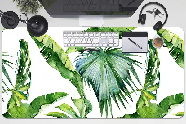 Sous-main bureau Feuilles de la jungle