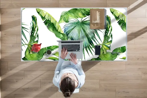 Sous-main bureau Feuilles de la jungle