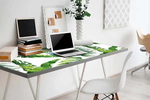 Sous-main bureau Feuilles de la jungle