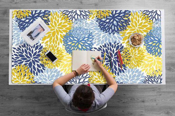 Sous-main bureau Fleurs de chrysanthème