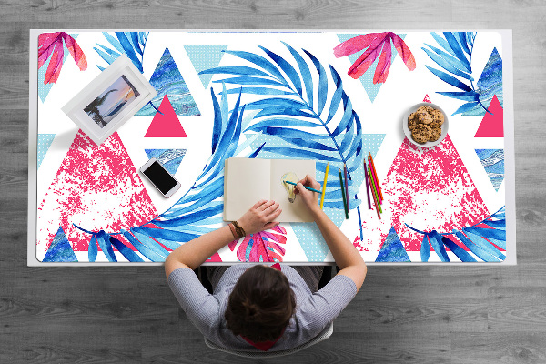 Protège bureau Feuilles et triangles
