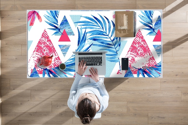 Protège bureau Feuilles et triangles