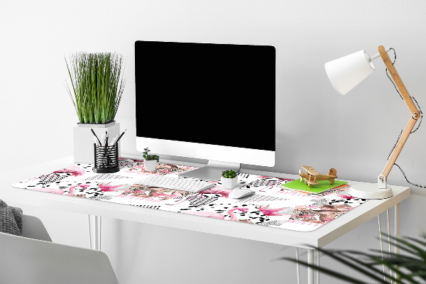 Sous main de bureau Flamants