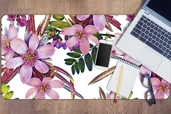 Sous main de bureau Fleurs roses