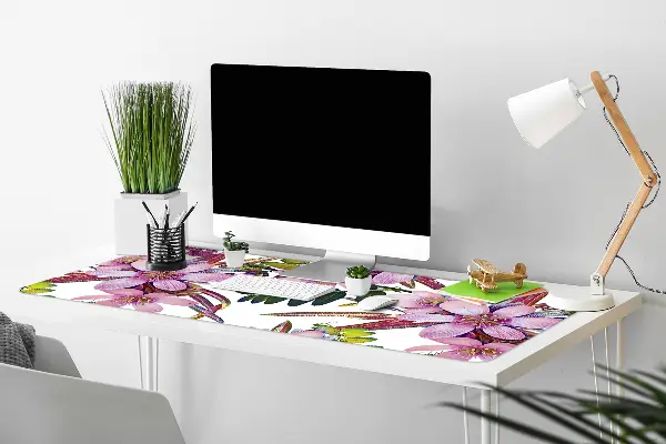Sous main de bureau Fleurs roses