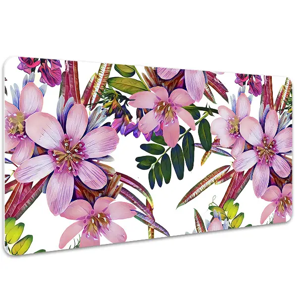 Sous main de bureau Fleurs roses