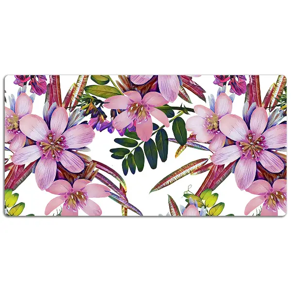 Sous main de bureau Fleurs roses
