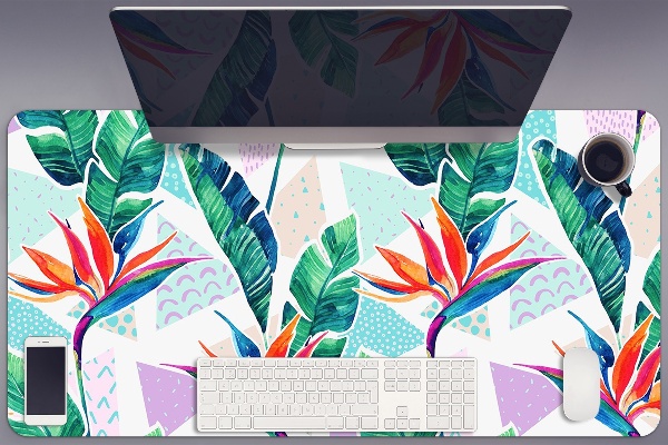 Sous-main bureau Flore tropicale