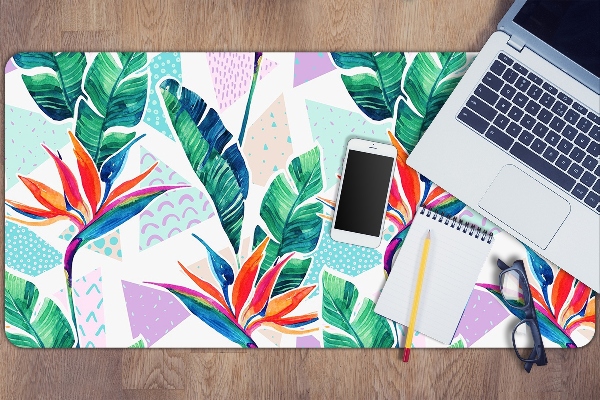 Sous-main bureau Flore tropicale
