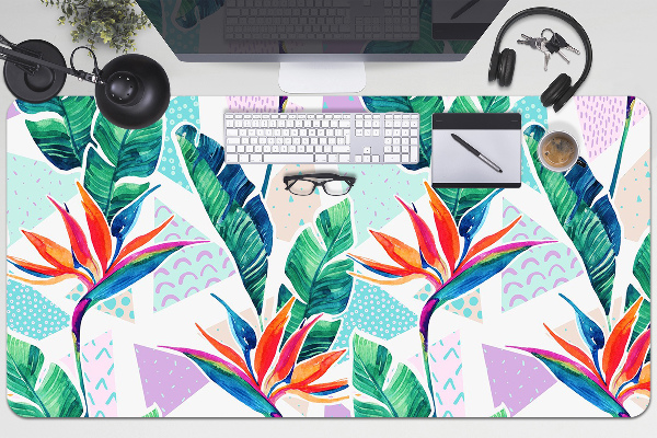 Sous-main bureau Flore tropicale