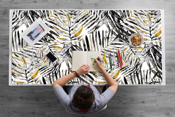 Sous main de bureau Feuilles noires