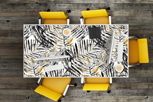 Sous main de bureau Feuilles noires