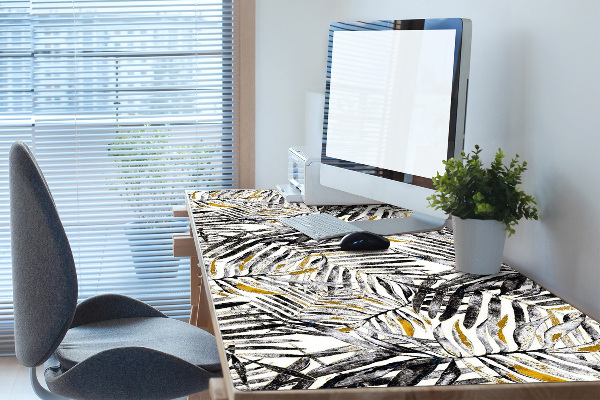 Sous main de bureau Feuilles noires