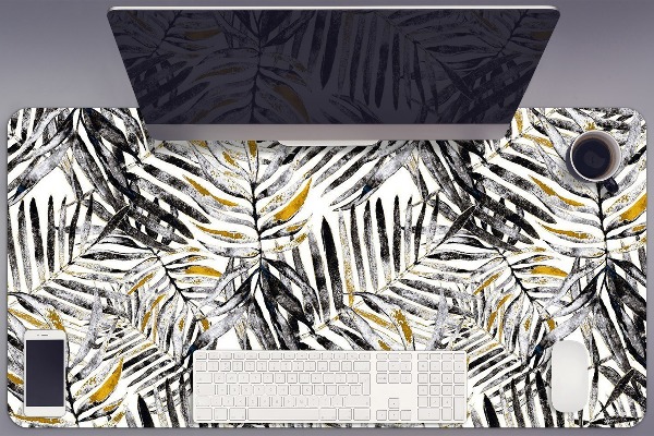 Sous main de bureau Feuilles noires